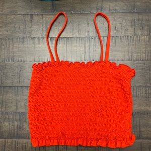 Red crop top